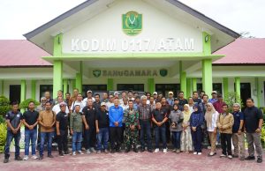 Dandim 0117/Aceh Tamiang, Letkol Arm Raden Subhi Fitra Jaya, S.Sos, M.M. Adakan Coffe Morning Bersama Insan Pers.