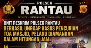 KASUS PENCURIAN TOA MASJID, PELAKU DIAMANKAN DALAM HITUNGAN JAM OLEHUNIT RESKRIM POLSEK RANTAU