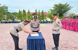 Kapolres AKBP MULIADI S.H.,M.H. Pimpin Sertijab Di Mapolres Aceh Tamiang