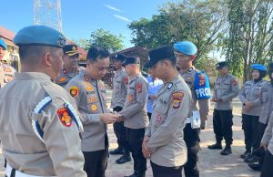 Kasi Propam Dampingi Kapolres Pimpin Gaktibplin untuk Perkuat Disiplin Personel dan Cegah Judi Online