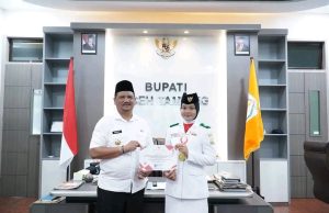 Kepulangan Anggota Paskibraka Nasional Di Sambut Oleh Bupati Aceh Tamiang