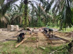 Pembangunan Jembatan Gantung Perintis Garuda Terus Di Rampungkan Anggota Kodim 0117/Aceh Tamiang